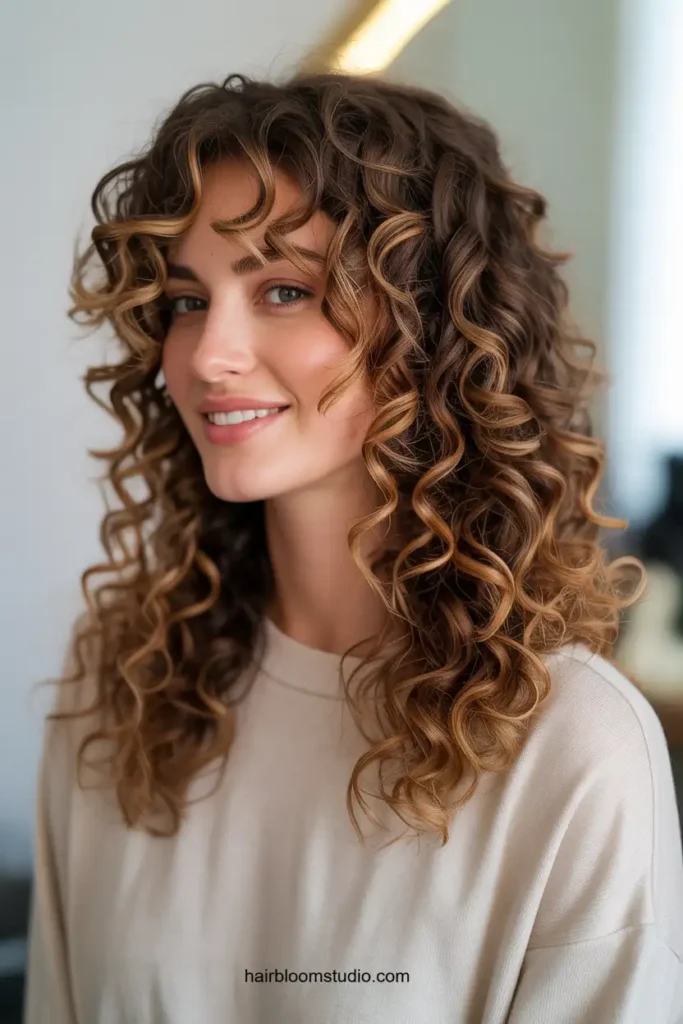 Balayage On Curly Hair