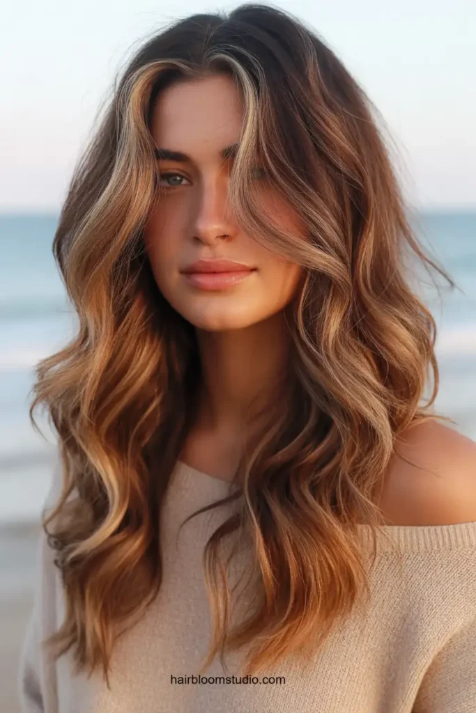 Balayage With Beach Waves