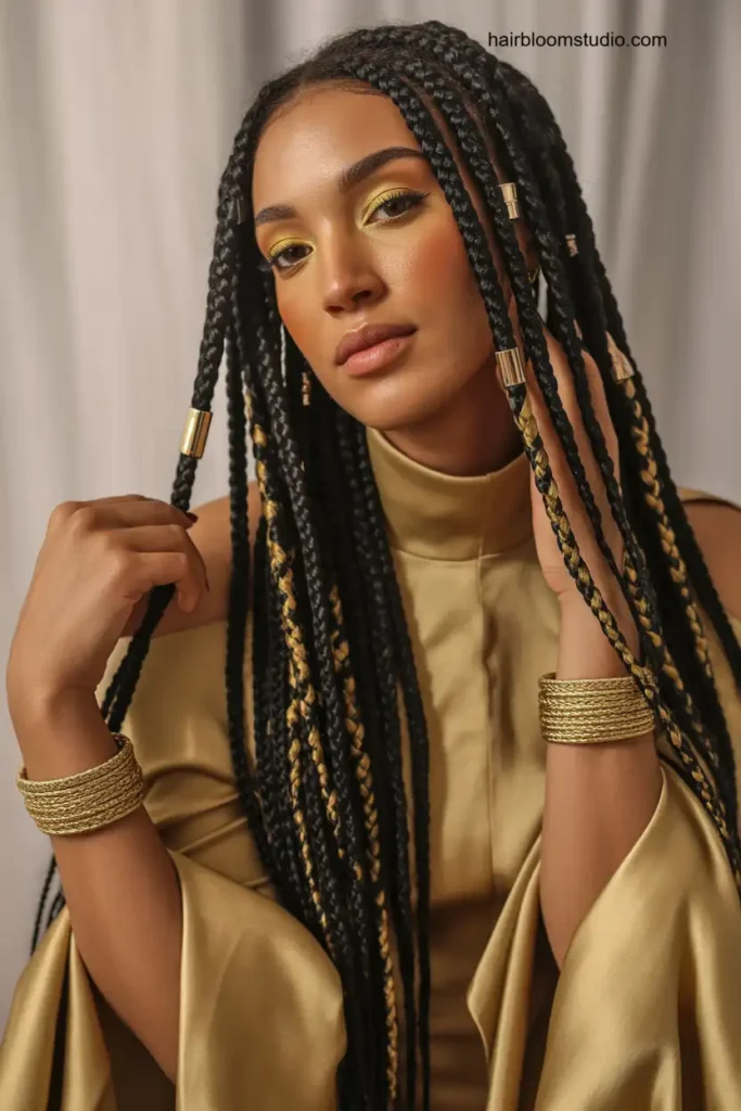 Black And Gold Poetic Justice Braids