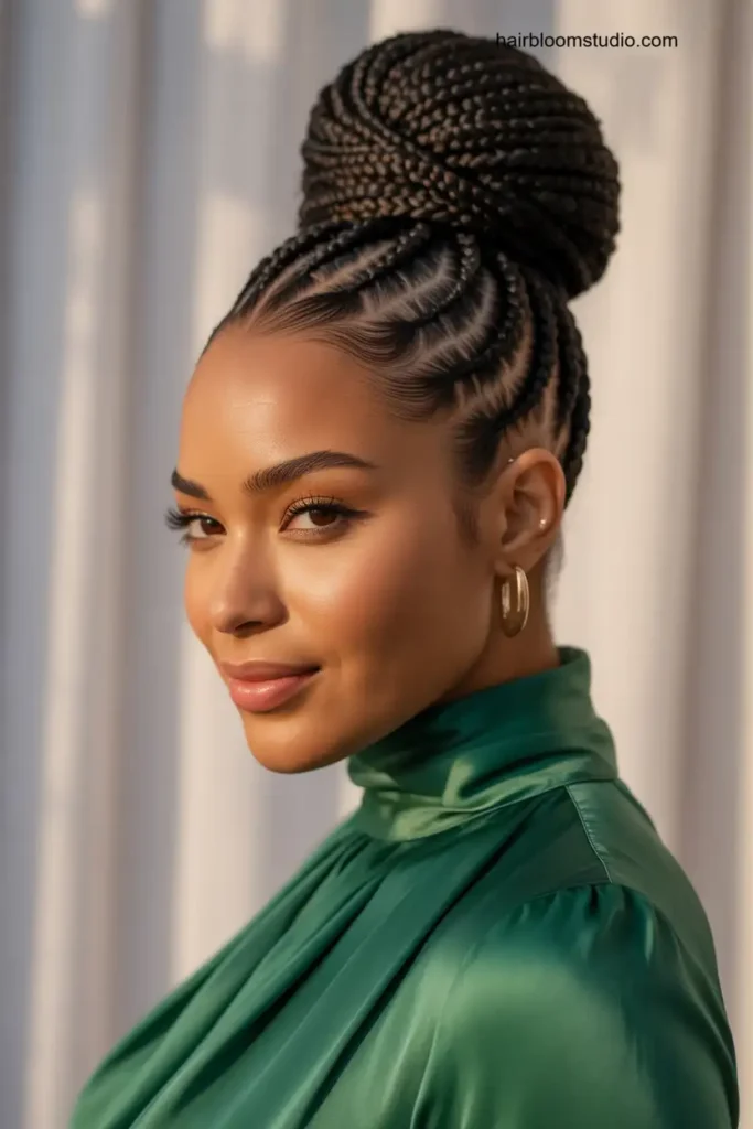 Braided Bun Poetic Justice Style