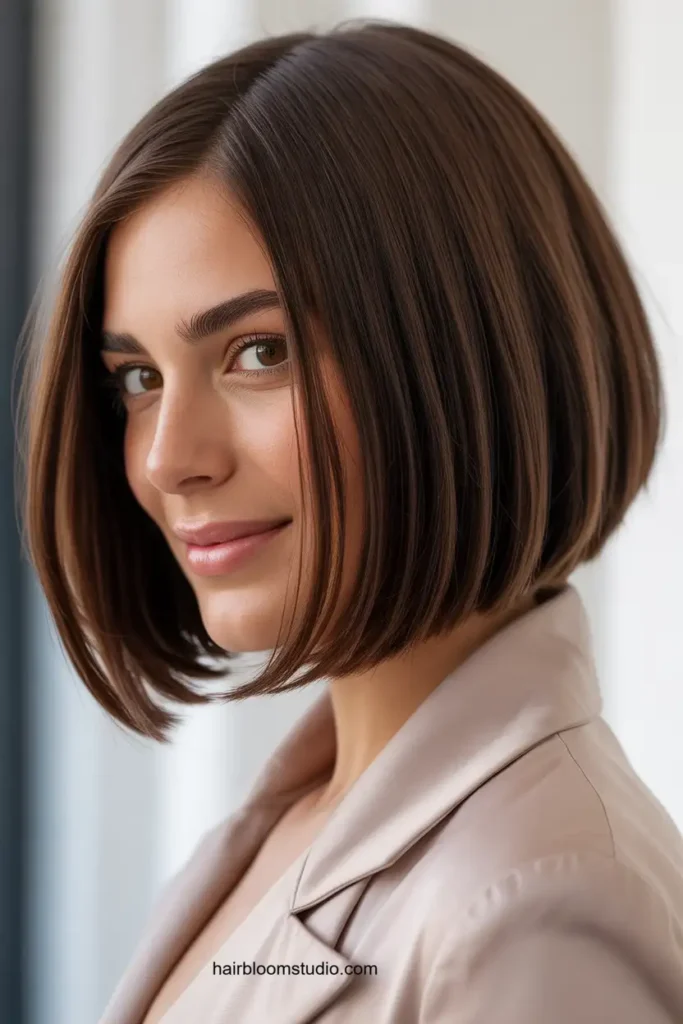Dark Brown A-Line Bob