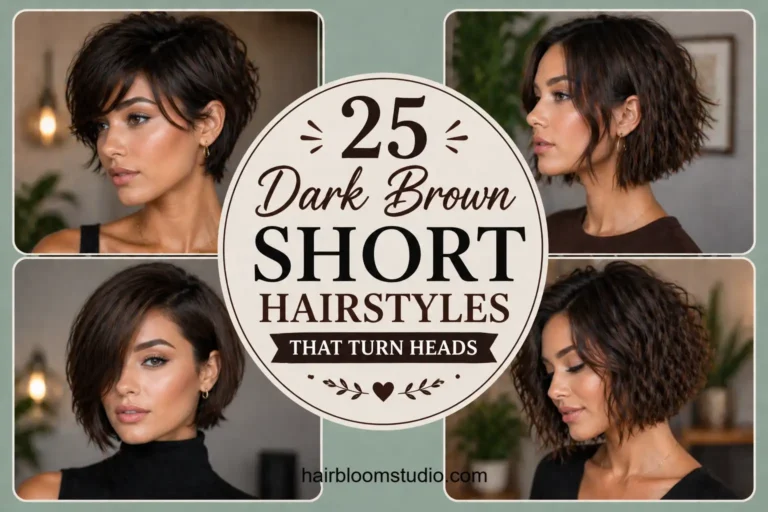Dark Brown Short Hairstyles