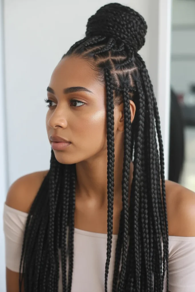 Half-Up Half-Down Braids