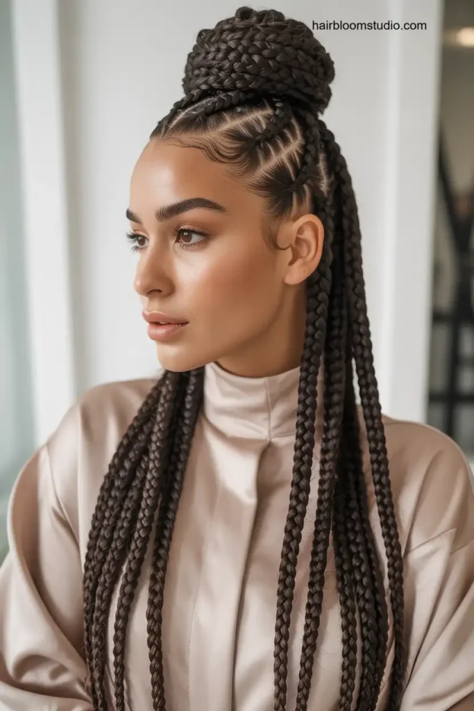 Half-Up Half-Down Poetic Justice Braids