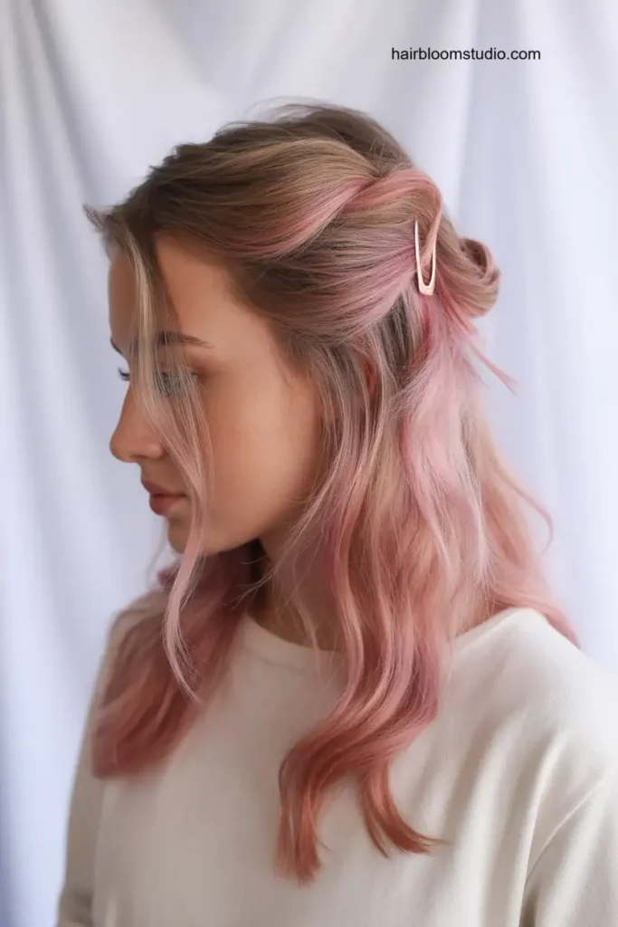 Half-Up Pink Style