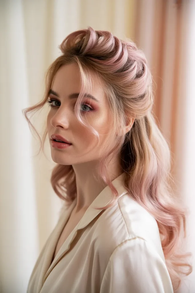 Half-Up Pink Style