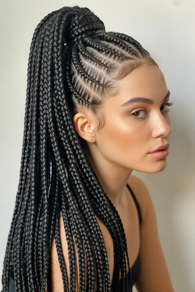 High Ponytail Braids