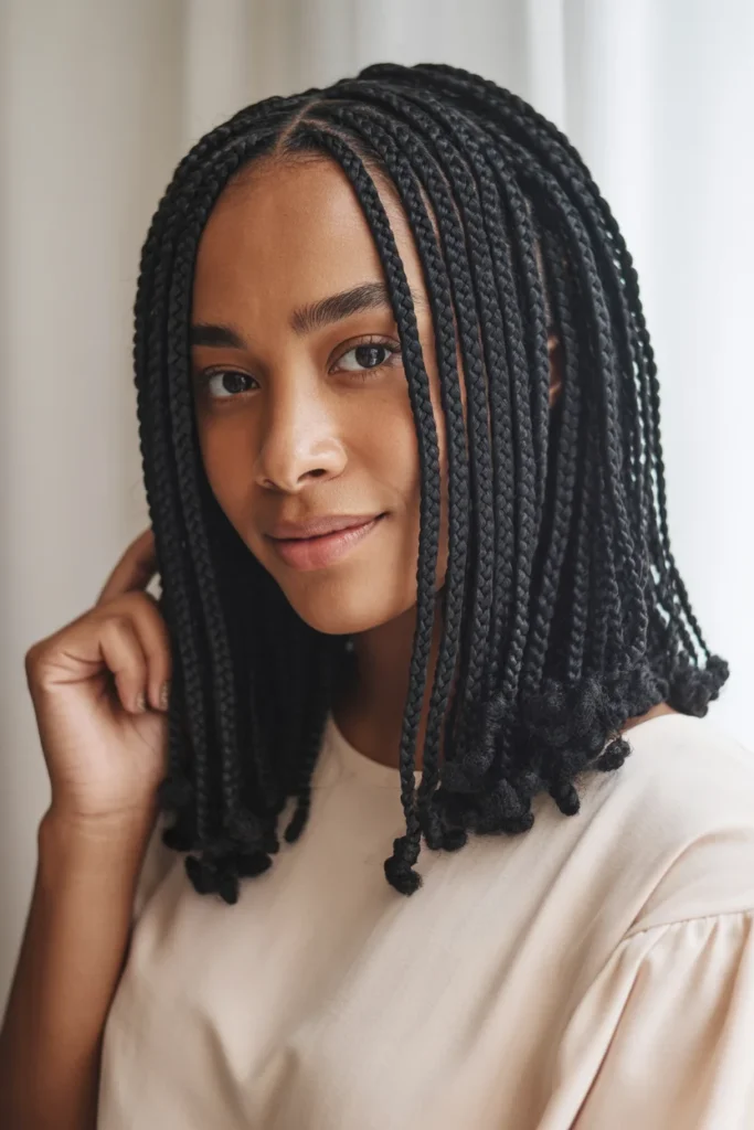 Medium-Length Box Braids