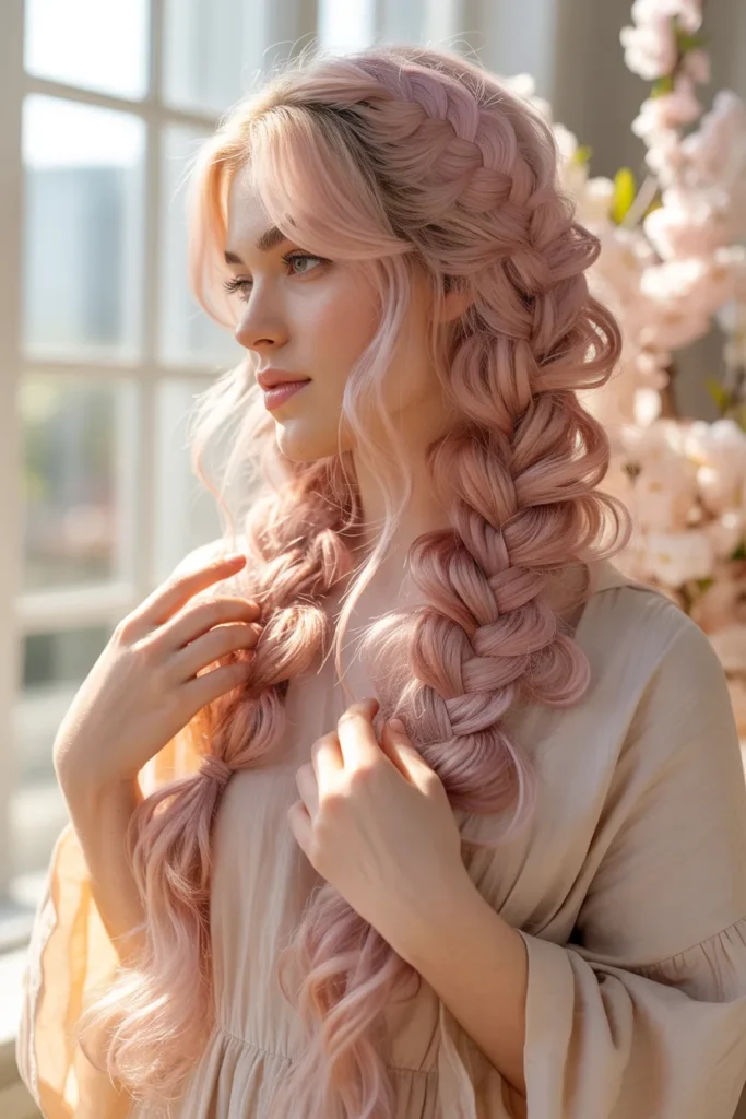Pink Braided Style