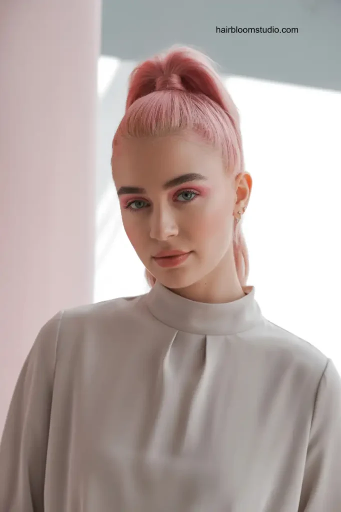 Pink High Ponytail