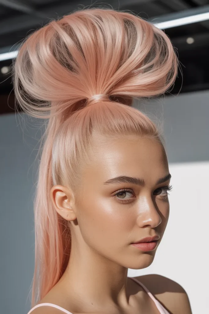 Pink High Ponytail