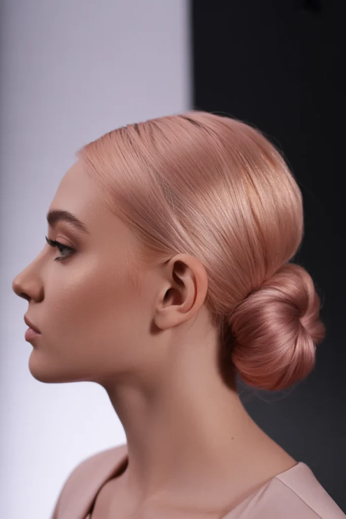 Pink Sleek Bun
