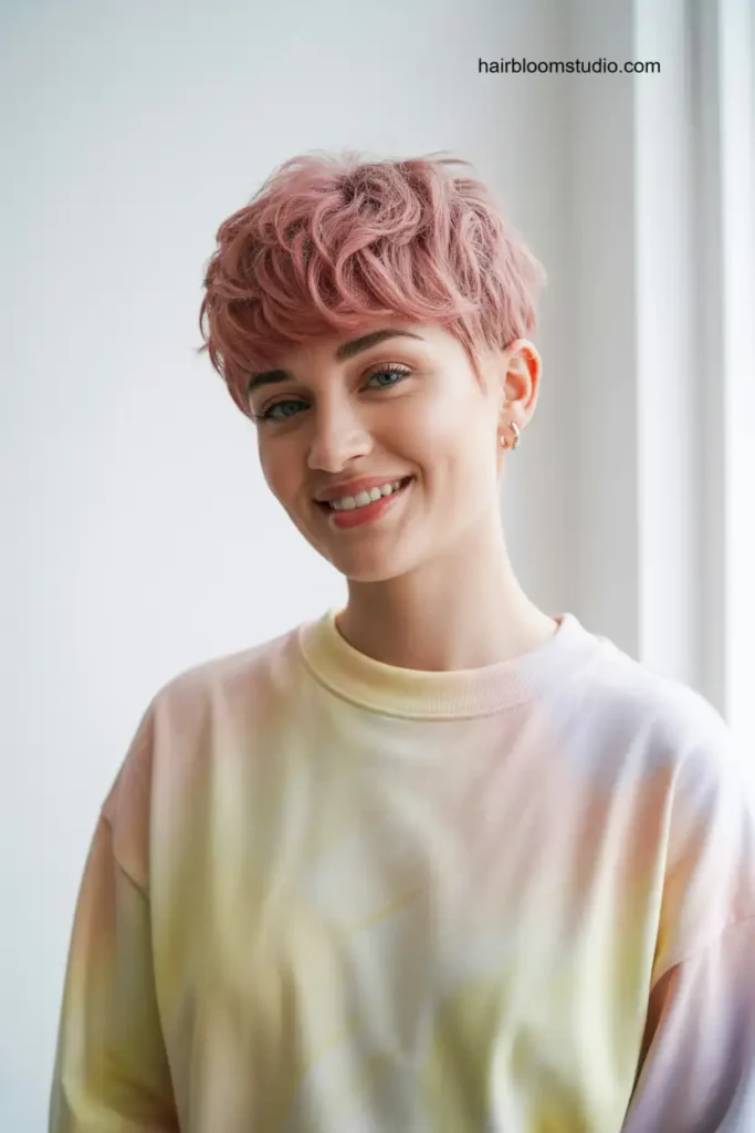 Pink Textured Pixie
