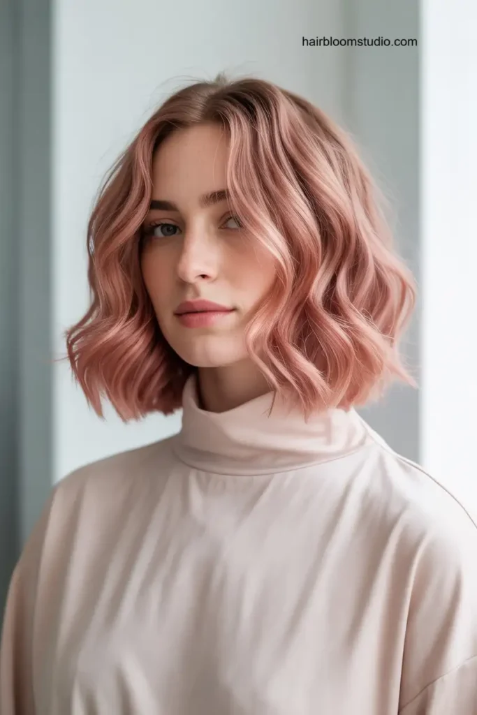 Pink Wavy Lob
