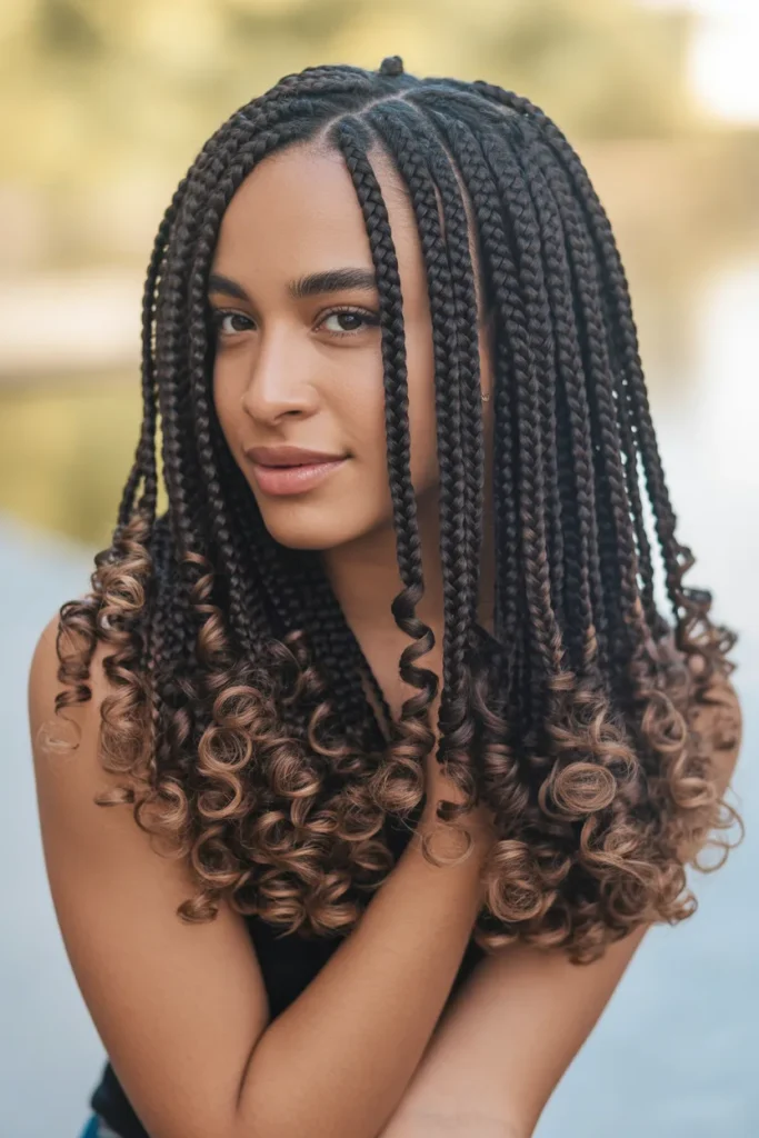 Poetic Justice Braids with Curly Ends