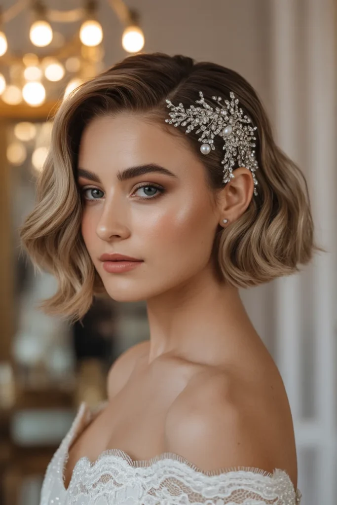 Short Hair with Hairpiece