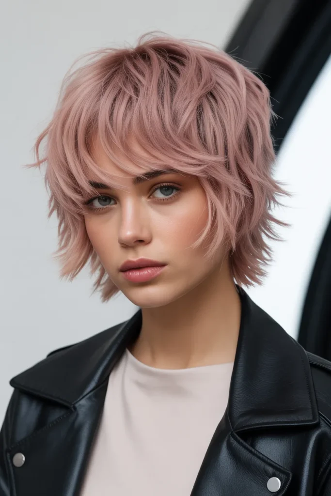 Short Pink Shag