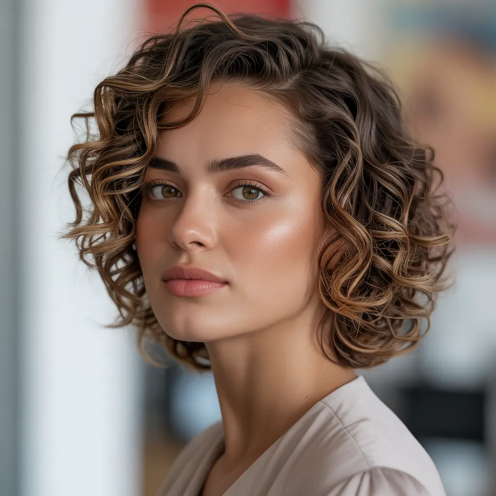 Side-Parted Natural Curls