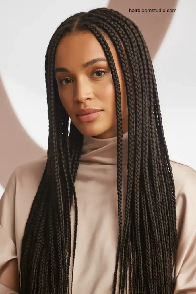 Sleek Middle-Part Poetic Justice Braids
