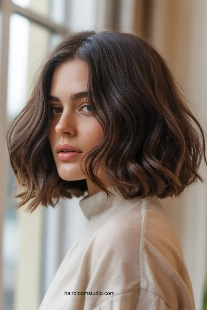 Soft Wave Brunette Bob