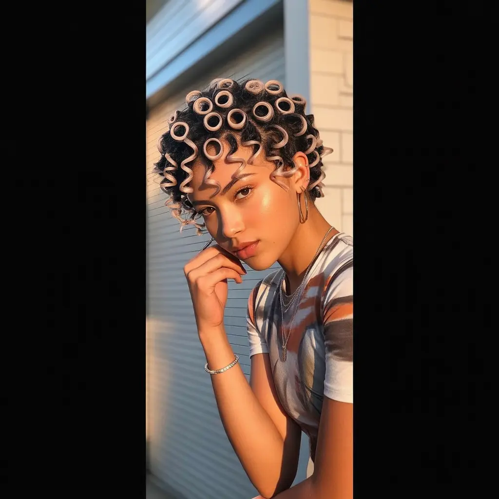 Sponge Curl Hair Styles
