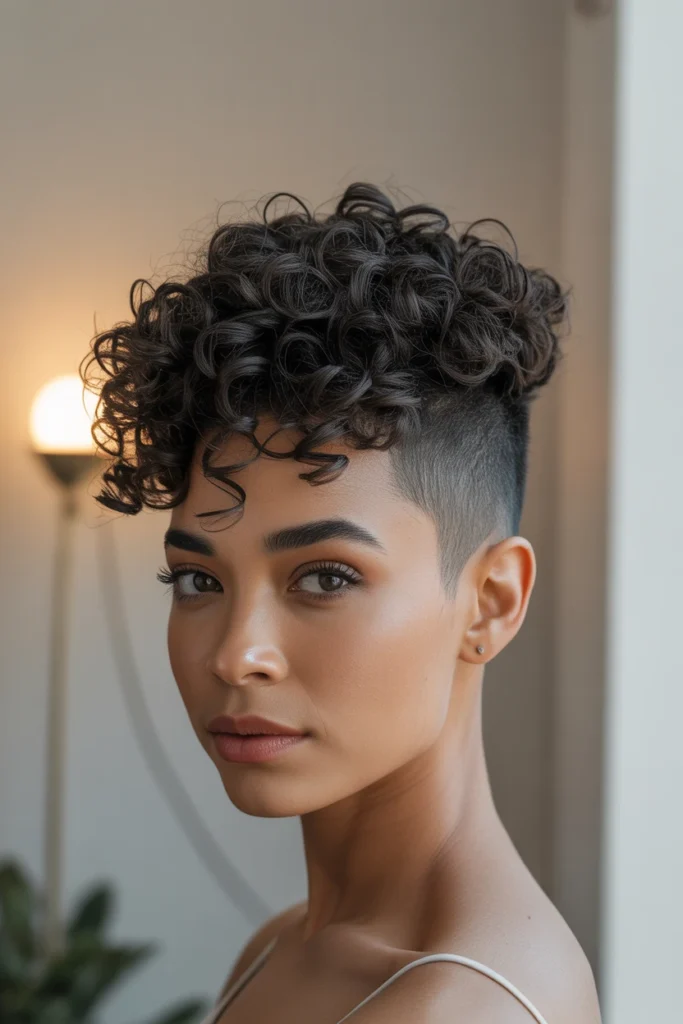 Tapered Cut with Defined Curls