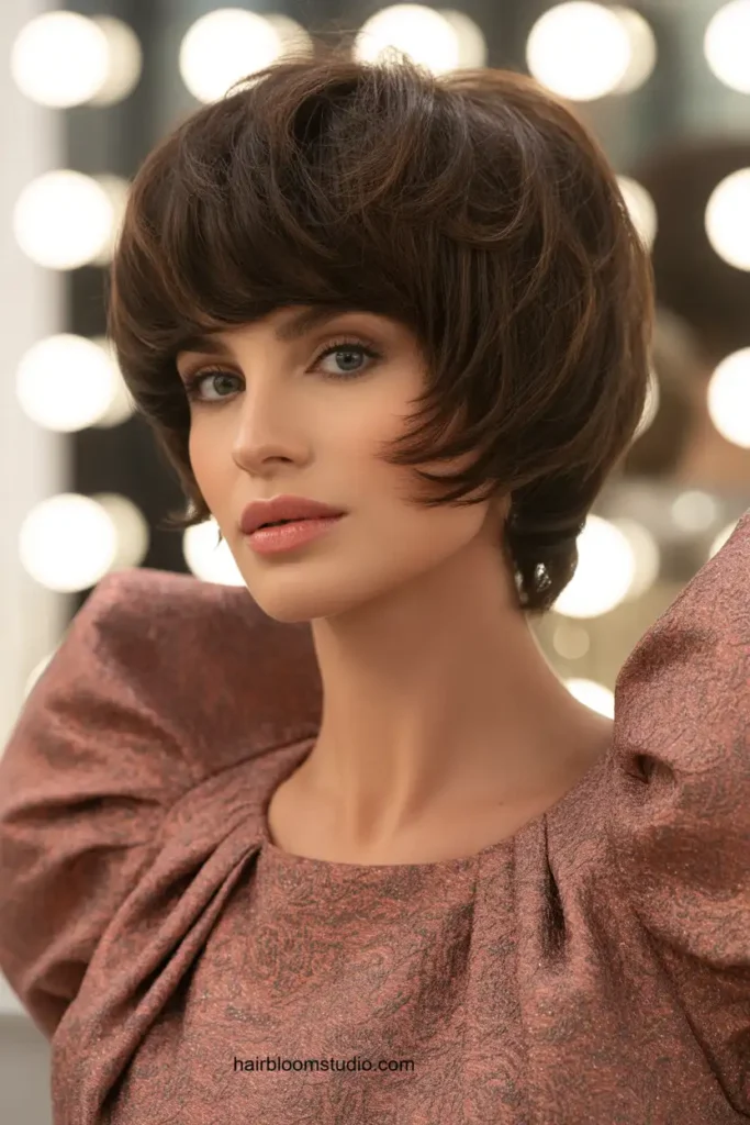 Voluminous Brunette Crop