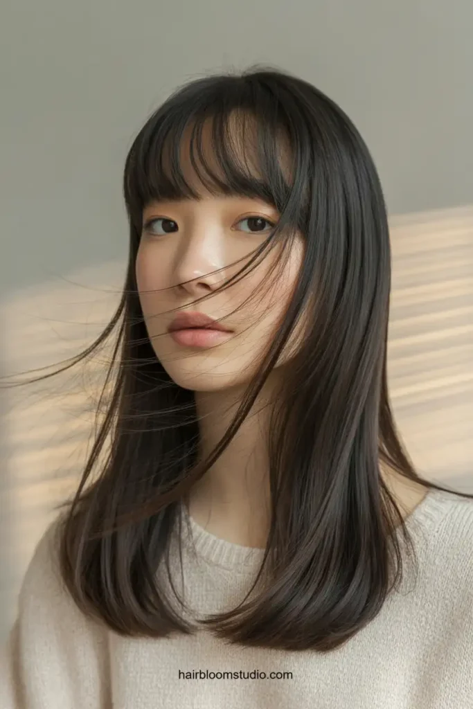 Asian-Inspired Flutter Bangs
