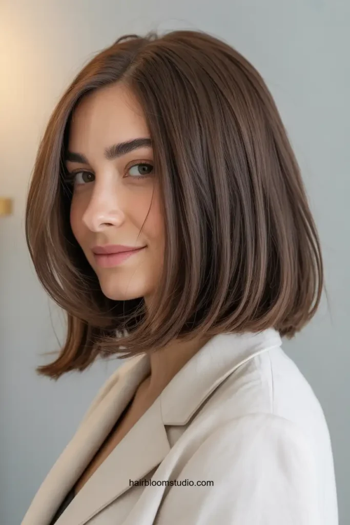 Blunt Long Layered Bob