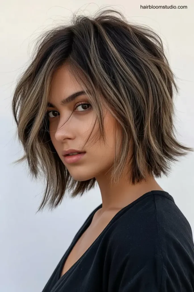 Choppy Long Layered Bob