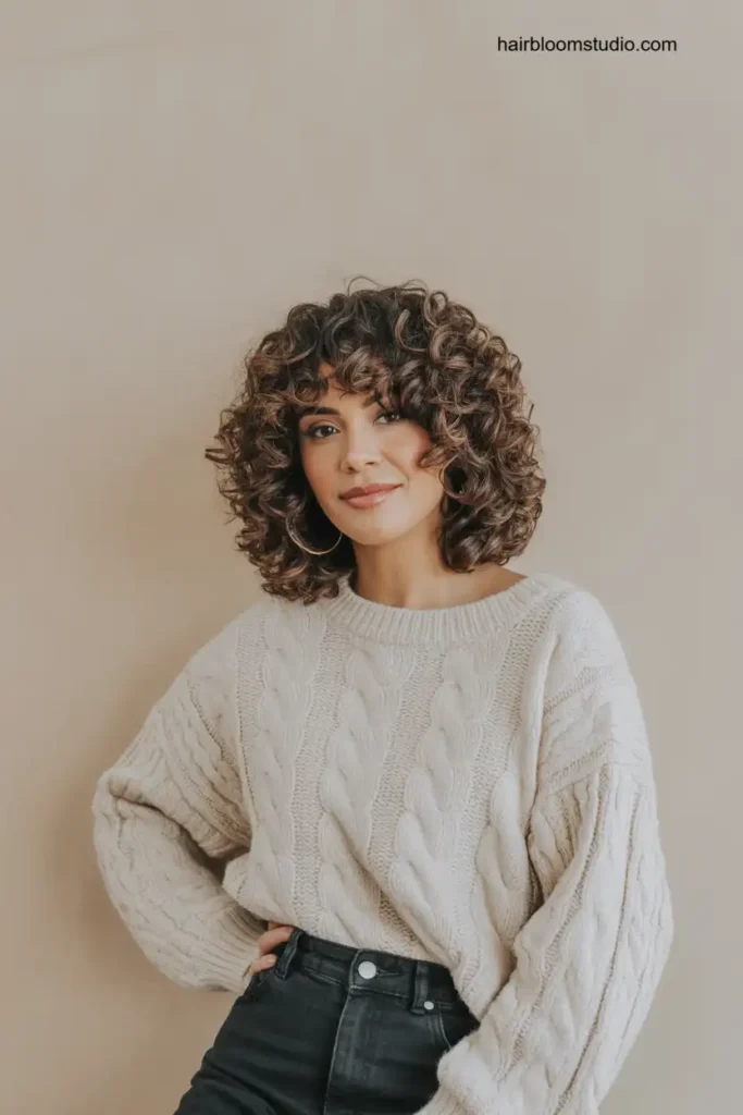 Curly Long Layered Bob