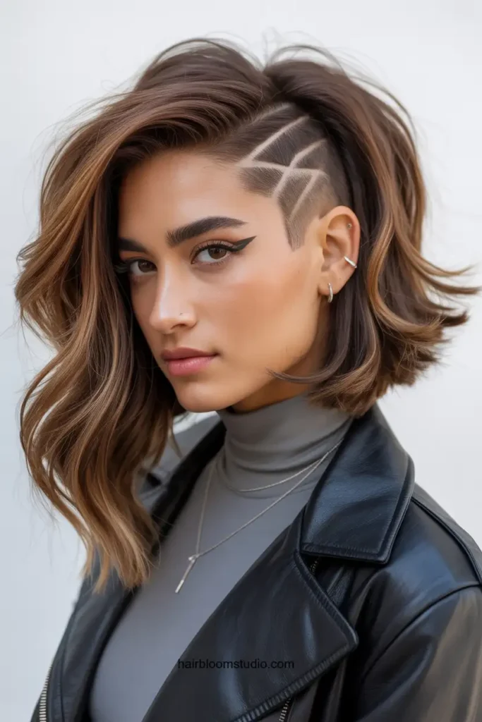 Edgy Undercut Long Layered Bob