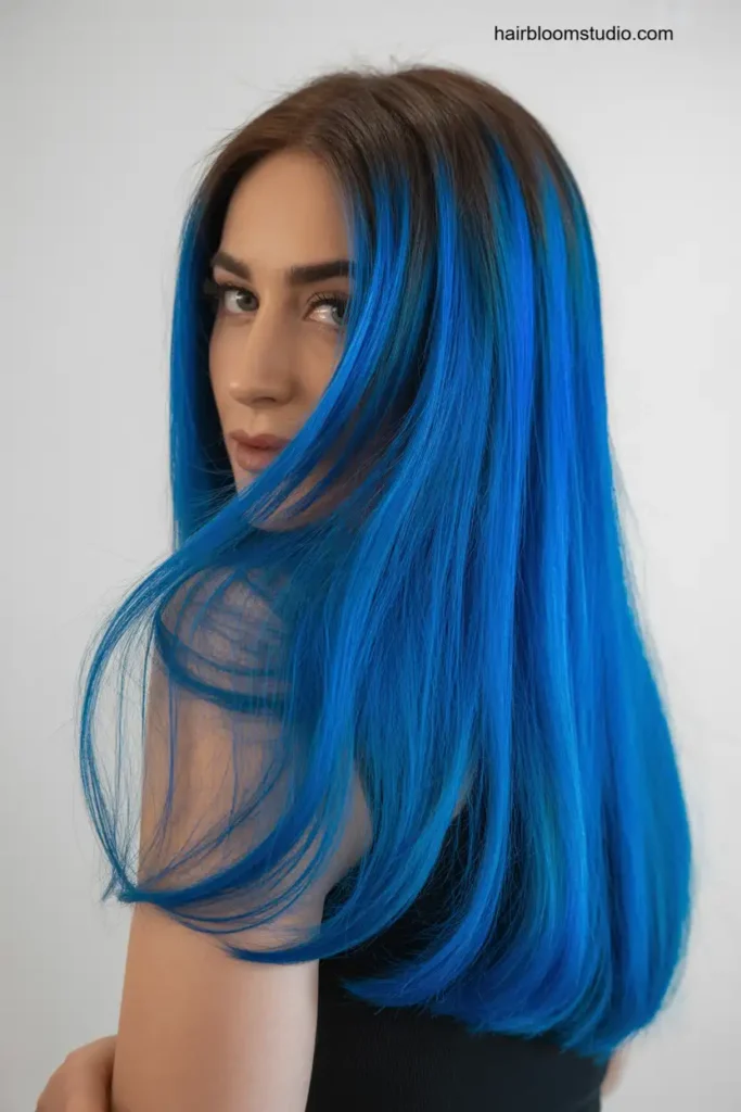 Electric Blue Balayage