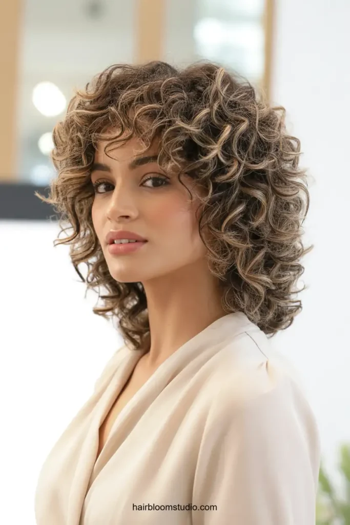 Feathered Cut for Curly Hair
