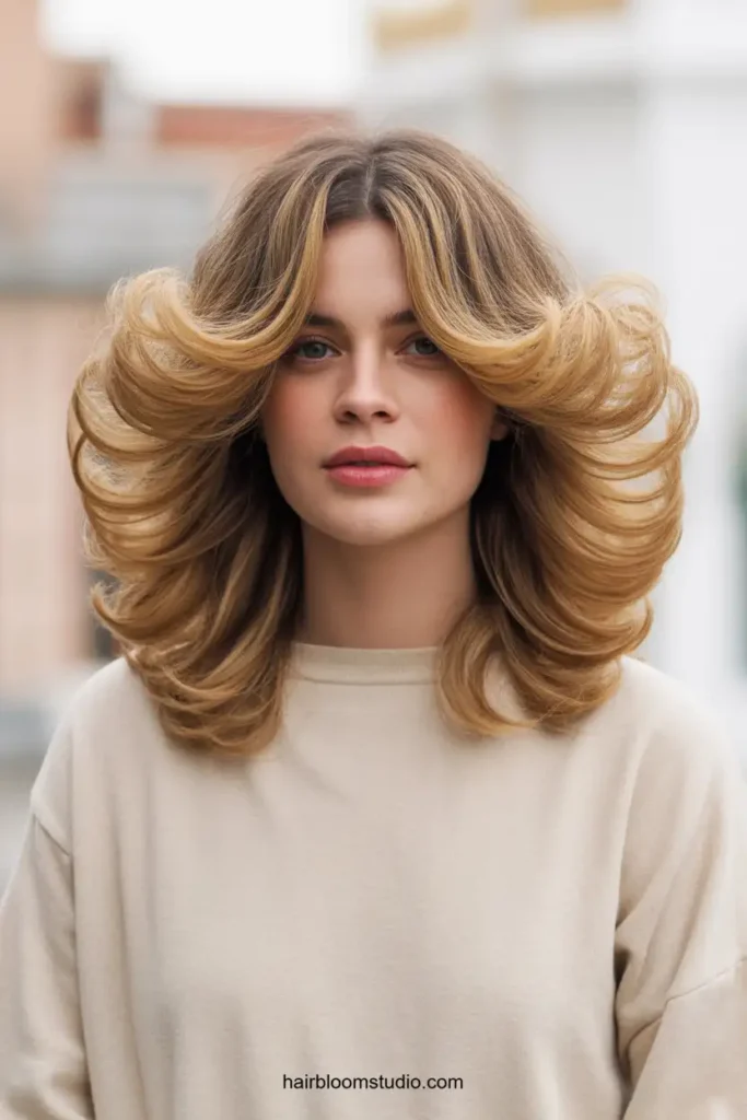 Feathered Hair with Wispy Ends