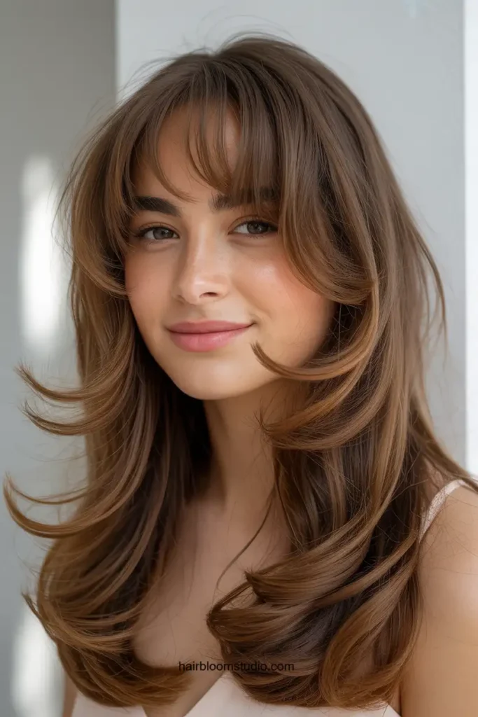 Layered Curtain Bangs