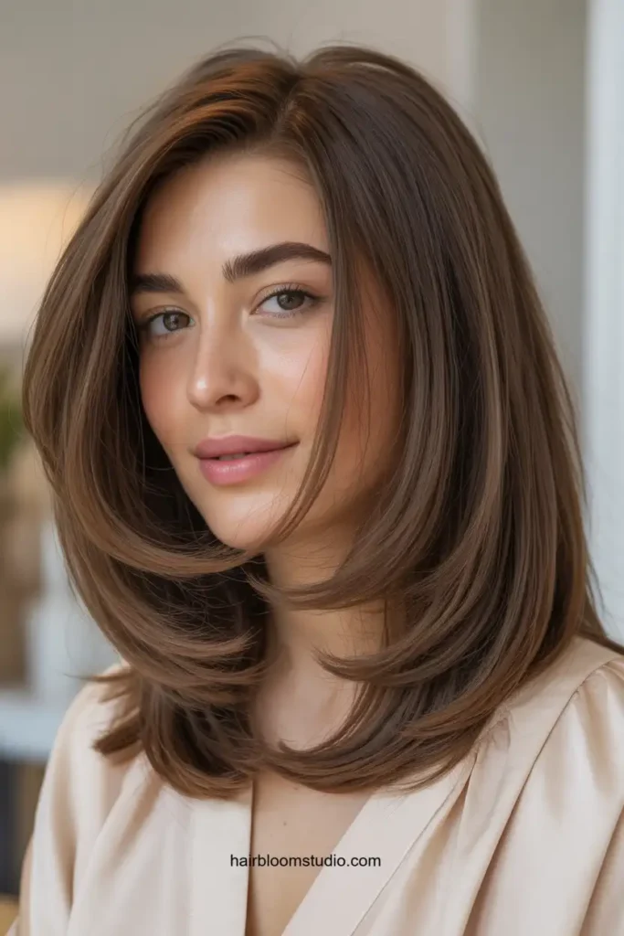 Long Layered Bob for Thick Hair