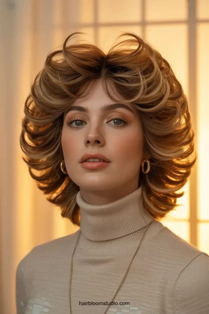 Retro 70s Feathered Hair