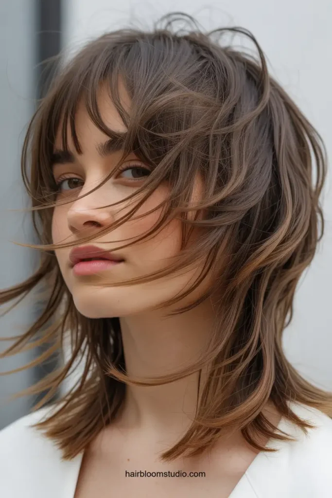 Shaggy Flutter Bangs