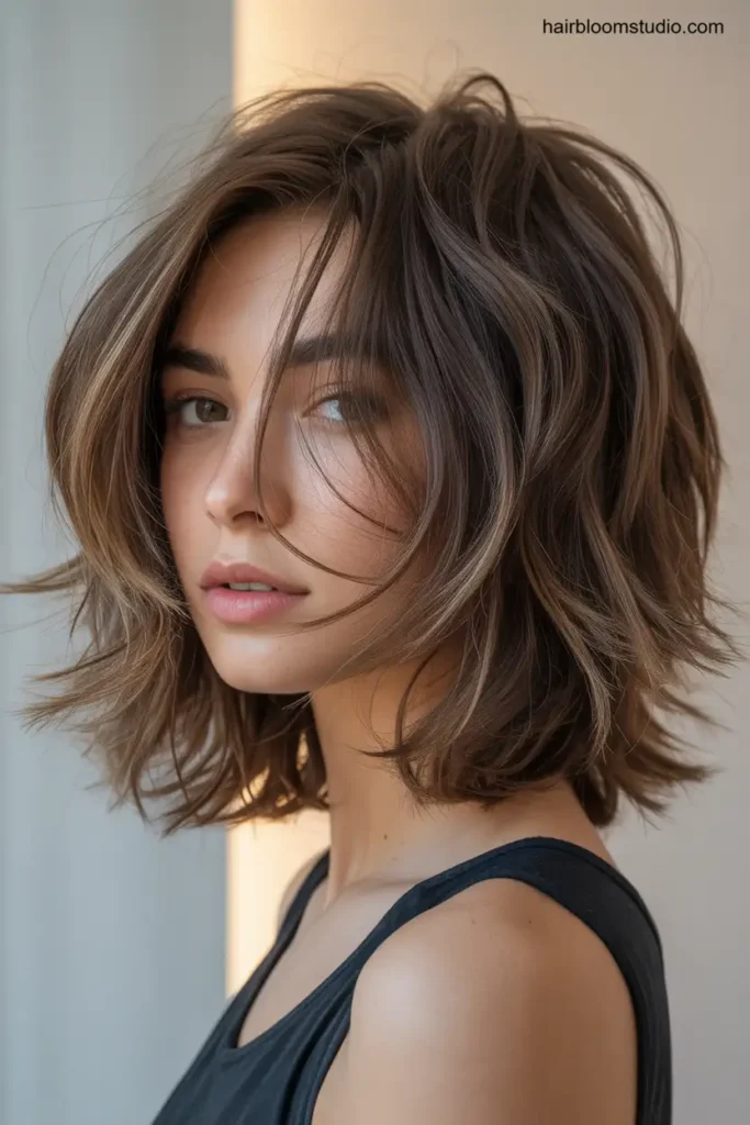Shaggy Long Layered Bob 