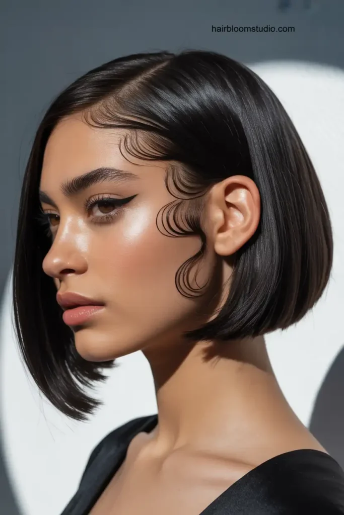 Sleek Bob with Baby Hair