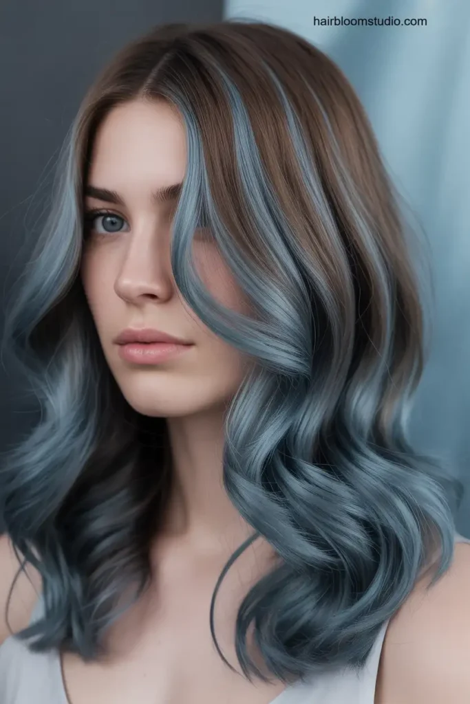 Smoky Blue Balayage