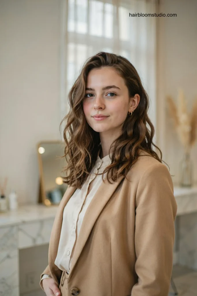 Soft Curled Long Layered Bob