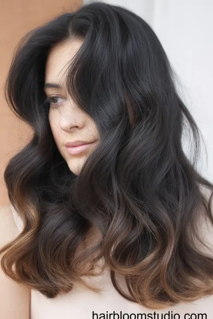 Soft Wavy Brown Highlights