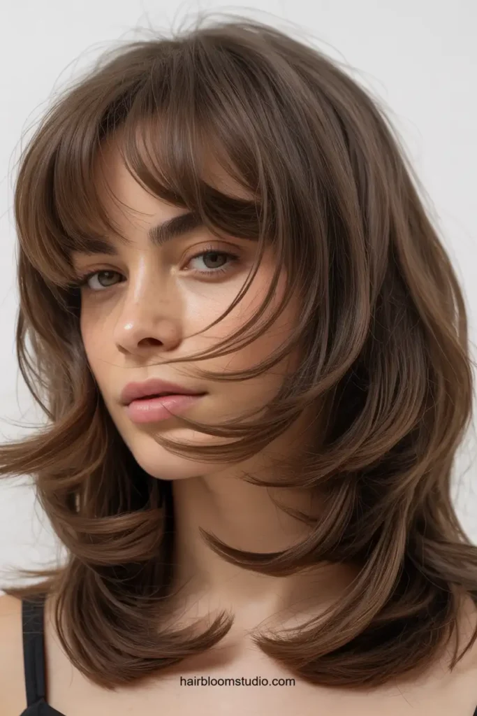 Thick Hair Flutter Bangs