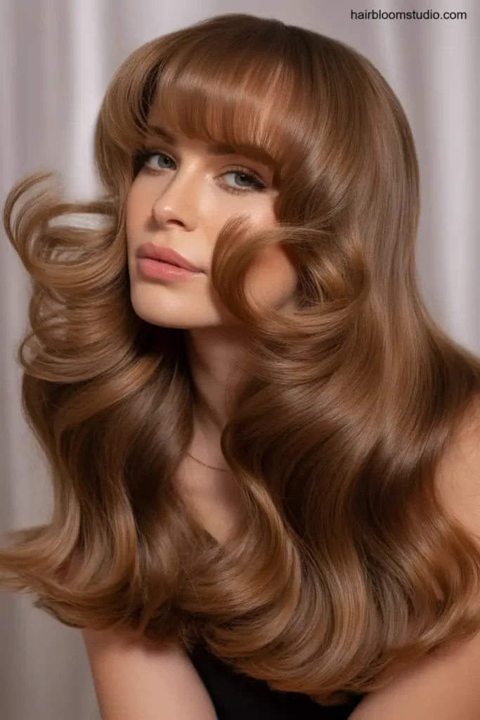 Voluminous Flutter Bangs
