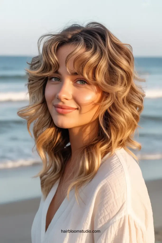Wavy Flutter Bangs